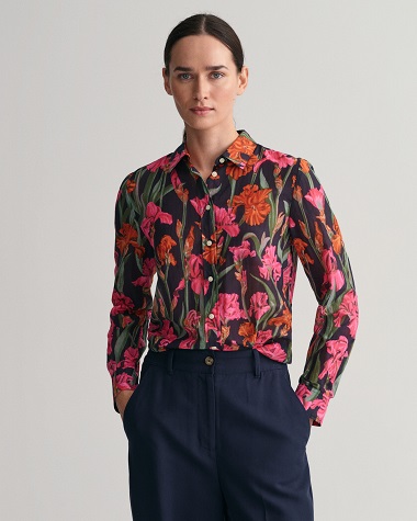 GANT Iris Print Cotton Silk Shirt